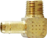 21119 (21-119) Midland Barb for Plastic Tubing - Male 90° Elbow - 3/8" Tube OD x 1/4" Male Pipe - Brass