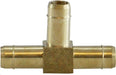 21155 (21-155) Midland Barb for Plastic Tubing - Union Tee - 3/8" Tube OD x 3/8" Tube OD x 3/8" Tube OD - Brass