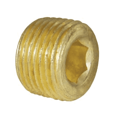 219-0200 Dixon Brass Hex Socket Plug - 1/8" NPT Thread Adapter