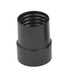 225EF Flexaust Hose Adapter | Threaded Female | 2-1/4" Vacuum Intake | Black (Fits 12" All-Plastic Hose)