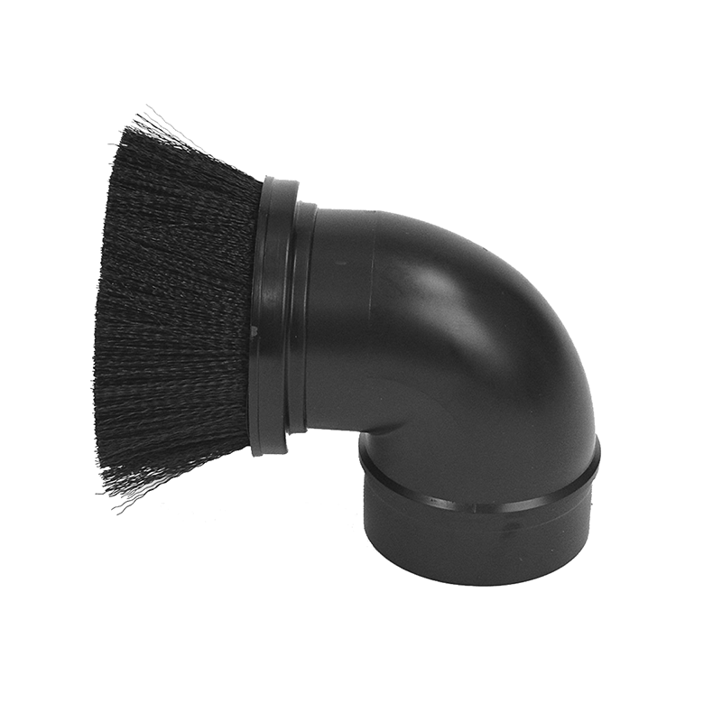 230 Flexaust 2-1/4" Friction Fit 90° Dust Brush | 2-1/4" | Plastic | Black
