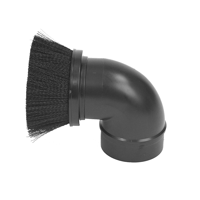 230 Flexaust 2-1/4" Friction Fit 90° Dust Brush | 2-1/4" | Plastic | Black