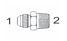 2404 10x8 by Couplamatic | Hydraulic Adapter | 7/8-14 Male JIC x 1/2" Male NPTF