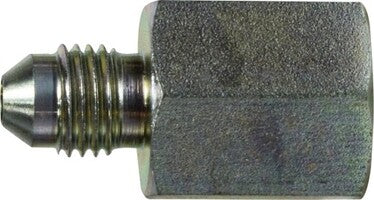 240546 Midland | Hydraulic JIC Female Connector | 3/8" Female Pipe x 7/16-20 Male JIC 37° Flare | Steel