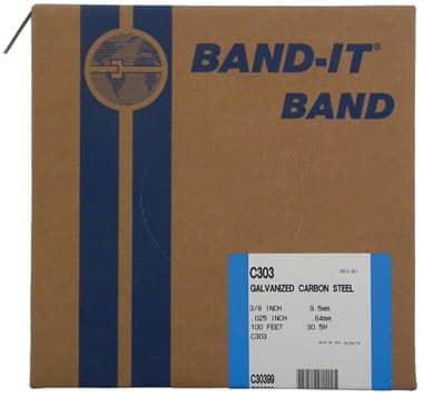 C30599 by Band-It | GCS Band | 5/8" Width | 0.03" Thickness | Galvanized Carbon Steel | 100ft/Roll