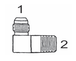 2501 8x6 by Couplamatic | Hydraulic Adapter | 3/4-16 Male JIC x 3/8" Male NPTF | 90 deg.