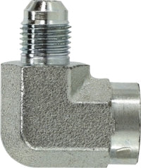 25022020 (2502-20-20) Midland Hydraulic Female 90° Elbow - 1-1/4" Female Pipe x 1-5/8-12 Male JIC 37° Flare - Steel