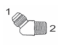 2503 8x8 by Couplamatic | Hydraulic Adapter | 3/4-16 Male JIC x 1/2" Male NPTF | 45 deg.