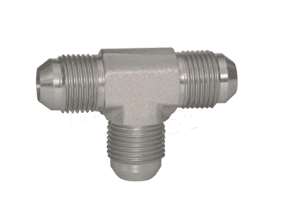 2603-4 Dixon Zinc Plated Steel Union Tee - (Three) 7/16"-20 Male 37 deg. JIC Flare