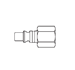2609 Eaton Auto-Flo 23 Series Male Plug - 1/4-18 Female NPTF End Connection Pneumatic Quick Disconnect Coupling - Buna-N Seal - Steel