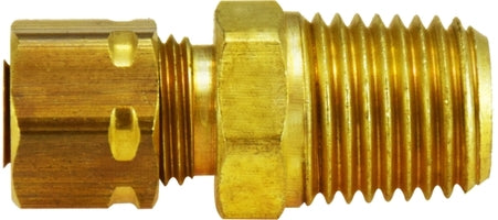 26182 Midland Captive Sleeve Compression Fitting - Male Adapter - 1/4" Tube OD x 1/2" Male NPTF - Brass