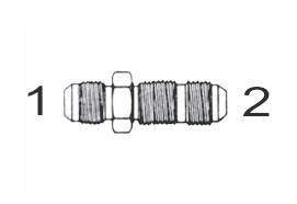 2700 4x4 by Couplamatic | Hydraulic Adapter | 7/16-20 Male JIC x 7/16-20 Male Bulkhead 