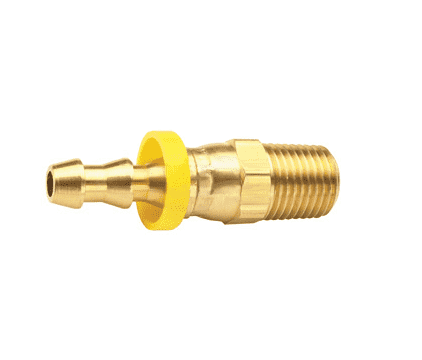 271-0402 Dixon Brass 1/8" Male NPTF Swivel x 1/4" ID Push-on Hose Barb Fitting - National Pipe Tapered - Dryseal