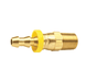 271-0806 Dixon Brass 3/8" Male NPTF Swivel x 1/2" ID Push-on Hose Barb Fitting - National Pipe Tapered - Dryseal