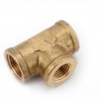 706206-060604 Midland Lead Free Pipe Fitting - Reducing Tee Forged - 3/8" Female Pipe x 3/8" Female Pipe x 1/4" Female Pipe - Brass