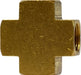 28045 (28-045) Midland Female Pipe Cross - 3/4" Female NPTF x 3/4" Female NPTF x 3/4" Female NPTF x 3/4" Female NPTF - Brass