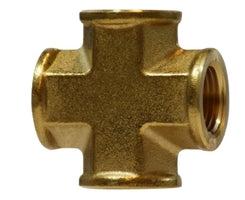 28052 (28-052) Midland Forged Female Pipe Cross - 1/2" Female NPTF x 1/2" Female NPTF x 1/2" Female NPTF x 1/2" Female NPTF - Brass