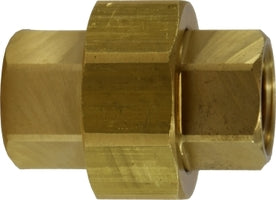 28068 (28-068) Midland Female Pipe Union - 1/4" Female NPTF x 1/4" Female NPTF - Brass
