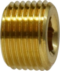 28096 (28-096) Midland Countersunk Hex Plug - 1/2" Male NPTF x 1/2" Male NPTF - Brass