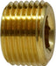 28093 (28-093) Midland Countersunk Hex Plug - 1/8" Male NPTF x 1/8" Male NPTF - Brass