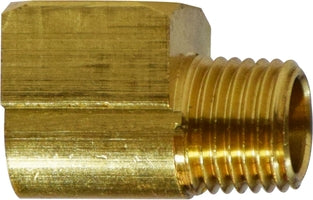 706118-02 Midland Lead Free Pipe Fitting - Barstock 90° Street Elbow - 1/8" Female Pipe x 1/8" Male Pipe - Brass
