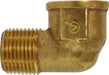 706216-06 Midland Lead Free Pipe Fitting - Forged 90° Street Elbow - 3/8" Female Pipe x 3/8" Male Pipe - Brass