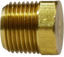 28204 (28-204) Midland Cored Hex Plug - 1/2" Male NPTF - Brass