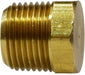 28204 (28-204) Midland Cored Hex Plug - 1/2" Male NPTF - Brass