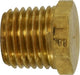 706121-08 Midland Lead Free Pipe Fitting - Plug Cored Hex Head - 1/2" Male Pipe - Brass