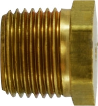 706125-02 Midland Lead Free Pipe Fitting - Plug Solid Hex Head - 1/8" Male Pipe - Brass