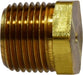 28202S (28-202S) Midland Solid Hex Head Plug - 1/4" Male NPTF - Brass