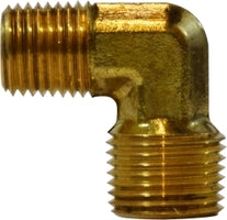 28274 (28-274) Midland Forged 90° Male Reducing Elbow - 1/4" Male NPTF x 1/8" Male NPTF - Brass