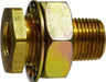 28346 (28-346) Midland FIP x MIP Bulkhead Fitting - 3/8-18 Female NPTF x 1-14 Male UNS x 1/2-14" - 1-7/8" Length - Brass