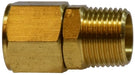 28426 (28-426) Midland Pipe Swivel Adapter - 3/8" Female NPTF x 3/8" Male NPTF - Brass