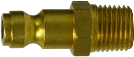 28510B (28-510B) Midland Automotive/Parker Interchange (Tru-Flate) Pneumatic Male Plug - 1/4" Male Pipe - 1/4" Body Size - Brass