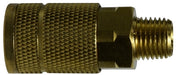 28515 (28-515) Midland Automotive/Parker Interchange (Tru-Flate) Pneumatic Male Coupler - 1/8" Male Pipe - 1/4" Body Size - Brass