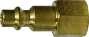 28534B (28-534B) Midland Industrial Interchange Pneumatic Female Plug - 1/4" Female Pipe - 1/4" Body Size - Brass