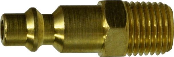 28546B (28-546B) Midland Industrial Interchange Pneumatic Male Plug - 1/4" Male Pipe - 1/4" Body Size - Brass