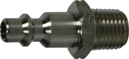 28546SS (28-546SS) Midland Universal Series Pneumatic Industrial Male Plug - 1/4" Male NPT - 1/4" Body Size - Stainless Steel