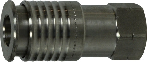 28560SS (28-560SS) Midland Universal Series Pneumatic Female Coupler - 1/4" Female NPT - 1/4" Body Size - Stainless Steel