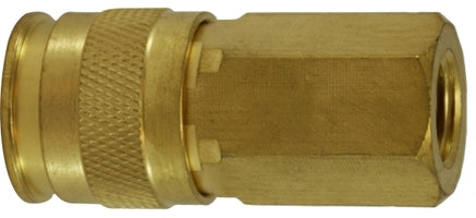 28560 (28-560) Midland Universal Series Pneumatic Female Coupler - 1/4" Female NPT - 1/4" Body Size - Brass