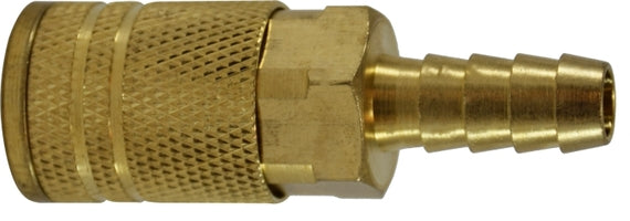 28564 (28-564) Midland Industrial Interchange Pneumatic Hose Barb Coupler - 3/8" Hose ID - 1/4" Body Size - Brass