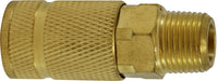 28593 (28-593) Midland ARO 210 Interchange Pneumatic Male Coupler - 1/4" Male Pipe - 1/4" Body Size - Brass