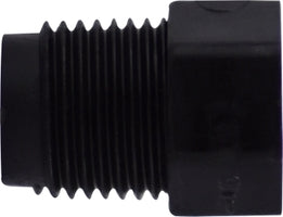 28601B (28-601B) Midland Plastic Pipe Fitting - Hex Head Plug - 1/8" Male Pipe - Black Polyethylene