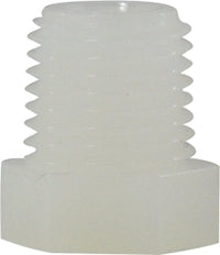 28606W (28-606W) Midland Plastic Pipe Fitting - Plug - 1" Male Pipe - White Nylon