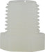 28601W (28-601W) Midland Plastic Pipe Fitting - Plug - 1/8" Male Pipe - White Nylon