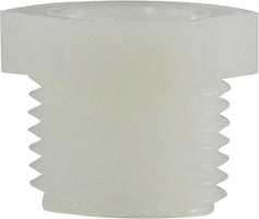 28672W (28-672W) Midland Plastic Pipe Fitting - Hex Bushing - 1" Male Pipe x 3/4" Female Pipe - White Nylon