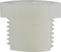 28671W (28-671W) Midland Plastic Pipe Fitting - Hex Bushing - 1" Male Pipe x 1/2" Female Pipe - White Nylon