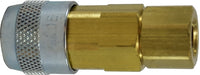 28684 (28-684) Midland Lincoln Interchange Pneumatic Female Coupler - 1/4" Female Pipe - 1/4" Body Size - Brass