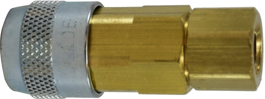 28684 (28-684) Midland Lincoln Interchange Pneumatic Female Coupler - 1/4" Female Pipe - 1/4" Body Size - Brass